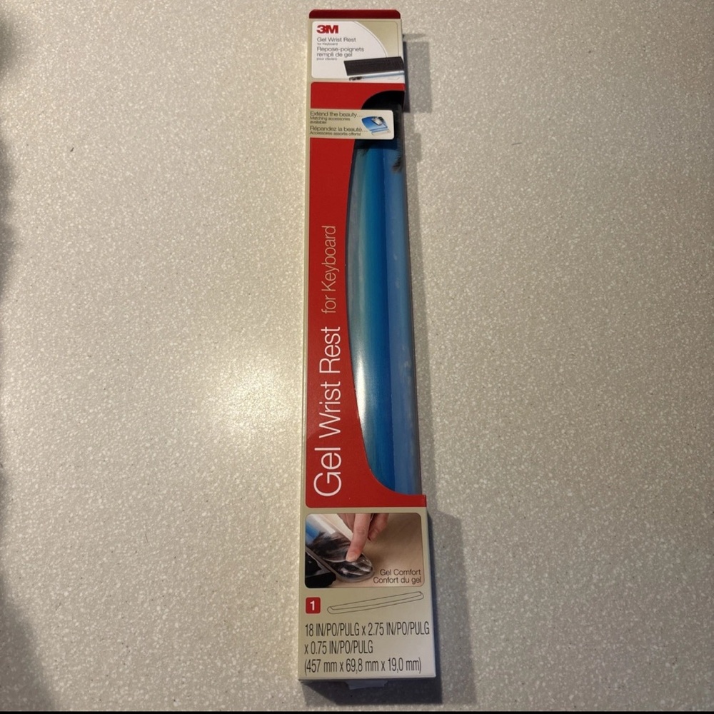 3M Blue Gel Wrist Rest for Keyboard